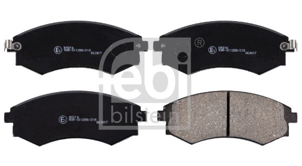 FEBI BILSTEIN Комплект тормозных колодок, дисковый тормоз 170253